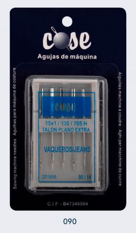 AGUJA MAQUINA JEANS 201806 (BLISTER 5 UNIDADES)