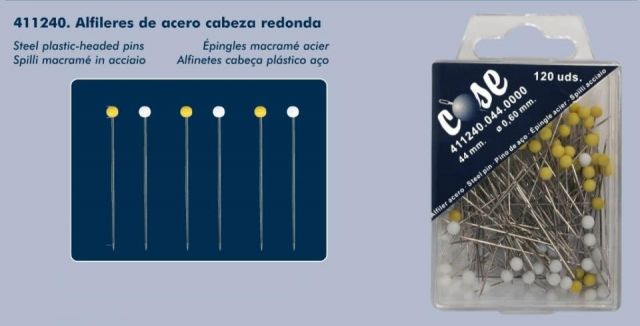 ALFILER ACERO CABEZA REDONDA 411240 (120 UNID.)