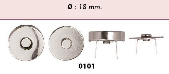 CIERRE IMAN 763117 18MM PLATEADO (UNIDAD)