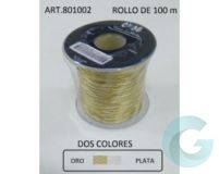 CORDON METALIZADO ORO/PLATA 801002  1,6MM  (METRO)