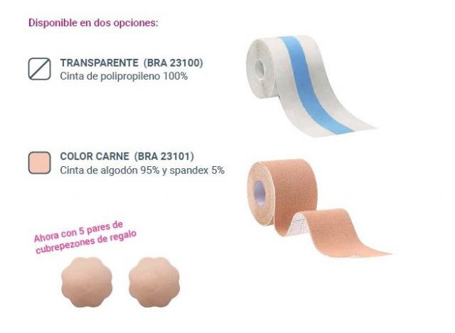 CINTA ADHESIVA PECHO 23100/23101 (ROLLO 5 METROS)