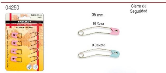 IMPERDIBLE BEBE SEGURIDAD 35MM 4250 (BLISTER)