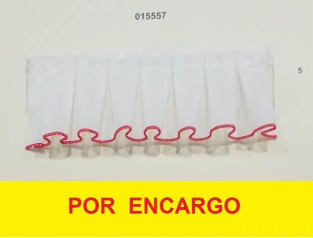 CARRUCHA BLANCA PLISADA 6CM CORDON 15557 (METRO)