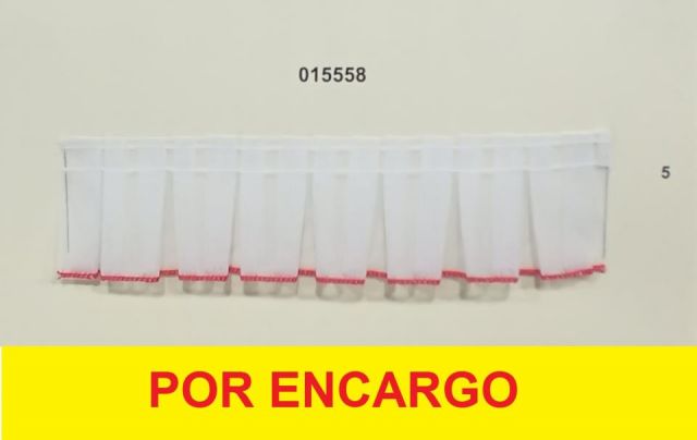 CARRUCHA BLANCA PLISADA 4CM CORDON 15558 (METRO)