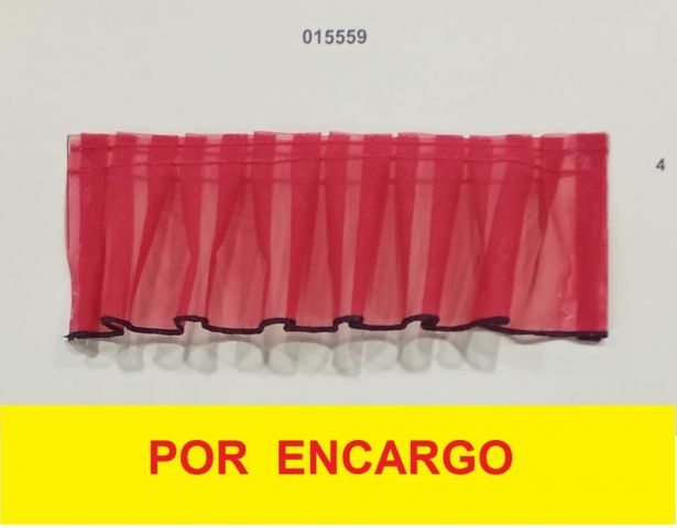 CARRUCHA ROJA PLISADA 6CM CORDON 15559 (METRO)