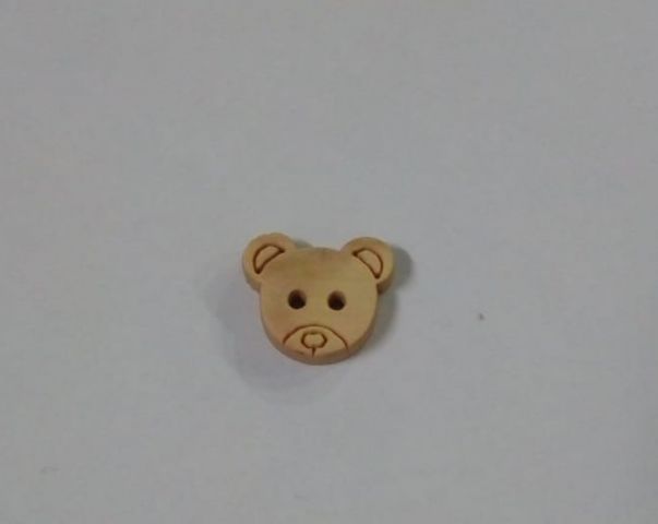 BOTON MADERA INFANTIL OSITO 11MM (UNIDAD)
