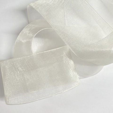CINTA ORGANDIL MARFIL 120/64MM (PIEZA 25 METROS)