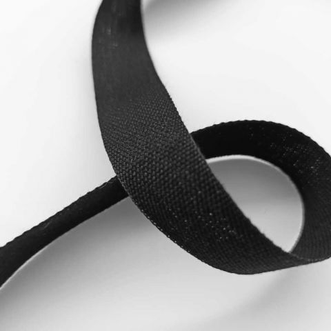 CINTA ALGODON 260/6 14MM NEGRO (PIEZA 100 METROS)