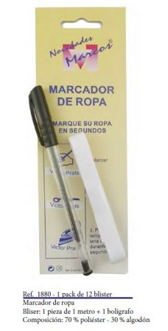BOLIGRAFO PERMANENTE CON CINTA 1880 (UNIDAD)